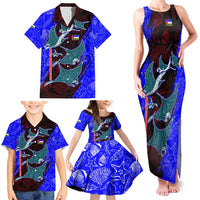 South Caribbean Coast Nicaragua Family Matching Tank Maxi Dress and Hawaiian Shirt with Manta Ray Coral Reef and Dive into the Spirit Design - Wonder Print Shop