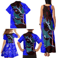 South Caribbean Coast Nicaragua Family Matching Tank Maxi Dress and Hawaiian Shirt with Manta Ray Coral Reef and Dive into the Spirit Design - Wonder Print Shop