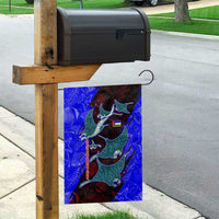 South Caribbean Coast Nicaragua Garden Flag with Manta Ray Coral Reef and Dive into the Spirit Design - Wonder Print Shop