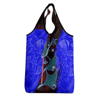South Caribbean Coast Nicaragua Grocery Bag with Manta Ray Coral Reef and Dive into the Spirit Design - Wonder Print Shop