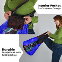 South Caribbean Coast Nicaragua Grocery Bag with Manta Ray Coral Reef and Dive into the Spirit Design - Wonder Print Shop