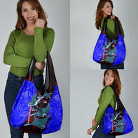 South Caribbean Coast Nicaragua Grocery Bag with Manta Ray Coral Reef and Dive into the Spirit Design - Wonder Print Shop