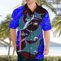 South Caribbean Coast Nicaragua Hawaiian Shirt with Manta Ray Coral Reef and Dive into the Spirit Design - Wonder Print Shop