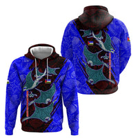 South Caribbean Coast Nicaragua Hoodie with Manta Ray Coral Reef and Dive into the Spirit Design - Wonder Print Shop