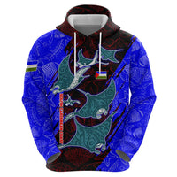 South Caribbean Coast Nicaragua Hoodie with Manta Ray Coral Reef and Dive into the Spirit Design - Wonder Print Shop