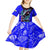 South Caribbean Coast Nicaragua Kid Short Sleeve Dress with Manta Ray Coral Reef and Dive into the Spirit Design - Wonder Print Shop