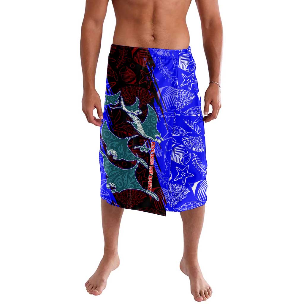 South Caribbean Coast Nicaragua Lavalava with Manta Ray Coral Reef and Dive into the Spirit Design - Wonder Print Shop