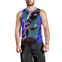 South Caribbean Coast Nicaragua Men Tank Top with Manta Ray Coral Reef and Dive into the Spirit Design - Wonder Print Shop