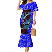 South Caribbean Coast Nicaragua Mermaid Dress with Manta Ray Coral Reef and Dive into the Spirit Design - Wonder Print Shop
