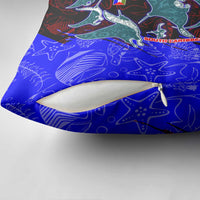 South Caribbean Coast Nicaragua Pillow Cover with Manta Ray Coral Reef and Dive into the Spirit Design - Wonder Print Shop