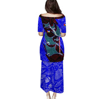 South Caribbean Coast Nicaragua Puletasi with Manta Ray Coral Reef and Dive into the Spirit Design - Wonder Print Shop