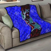 South Caribbean Coast Nicaragua Quilt with Manta Ray Coral Reef and Dive into the Spirit Design - Wonder Print Shop