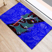 South Caribbean Coast Nicaragua Rubber Doormat with Manta Ray Coral Reef and Dive into the Spirit Design - Wonder Print Shop