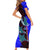 South Caribbean Coast Nicaragua Short Sleeve Bodycon Dress with Manta Ray Coral Reef and Dive into the Spirit Design - Wonder Print Shop