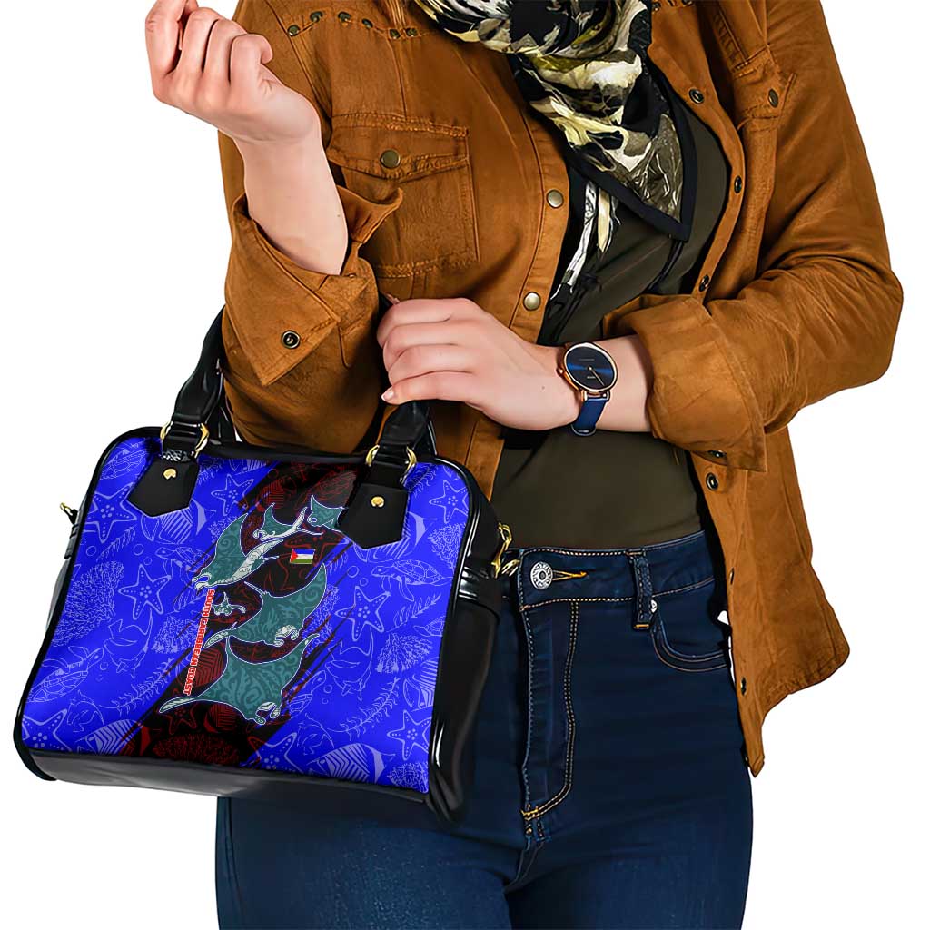 South Caribbean Coast Nicaragua Shoulder Handbag with Manta Ray Coral Reef and Dive into the Spirit Design - Wonder Print Shop