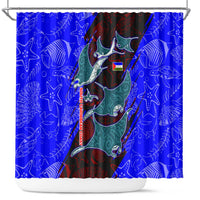 South Caribbean Coast Nicaragua Shower Curtain with Manta Ray Coral Reef and Dive into the Spirit Design - Wonder Print Shop