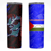 South Caribbean Coast Nicaragua Skinny Tumbler with Manta Ray Coral Reef and Dive into the Spirit Design - Wonder Print Shop