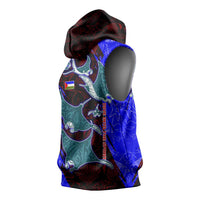 South Caribbean Coast Nicaragua Sleeveless Hoodie with Manta Ray Coral Reef and Dive into the Spirit Design - Wonder Print Shop