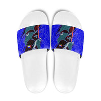 South Caribbean Coast Nicaragua Slide Sandals with Manta Ray Coral Reef and Dive into the Spirit Design - Wonder Print Shop