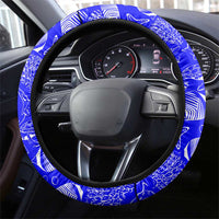 South Caribbean Coast Nicaragua Steering Wheel Cover with Manta Ray Coral Reef and Dive into the Spirit Design - Wonder Print Shop