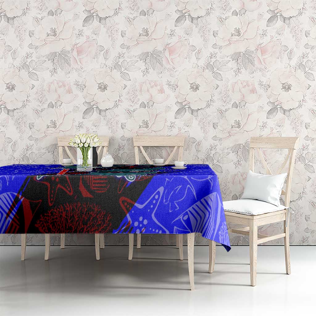 South Caribbean Coast Nicaragua Tablecloth with Manta Ray Coral Reef and Dive into the Spirit Design - Wonder Print Shop