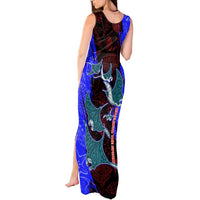 South Caribbean Coast Nicaragua Tank Maxi Dress with Manta Ray Coral Reef and Dive into the Spirit Design - Wonder Print Shop