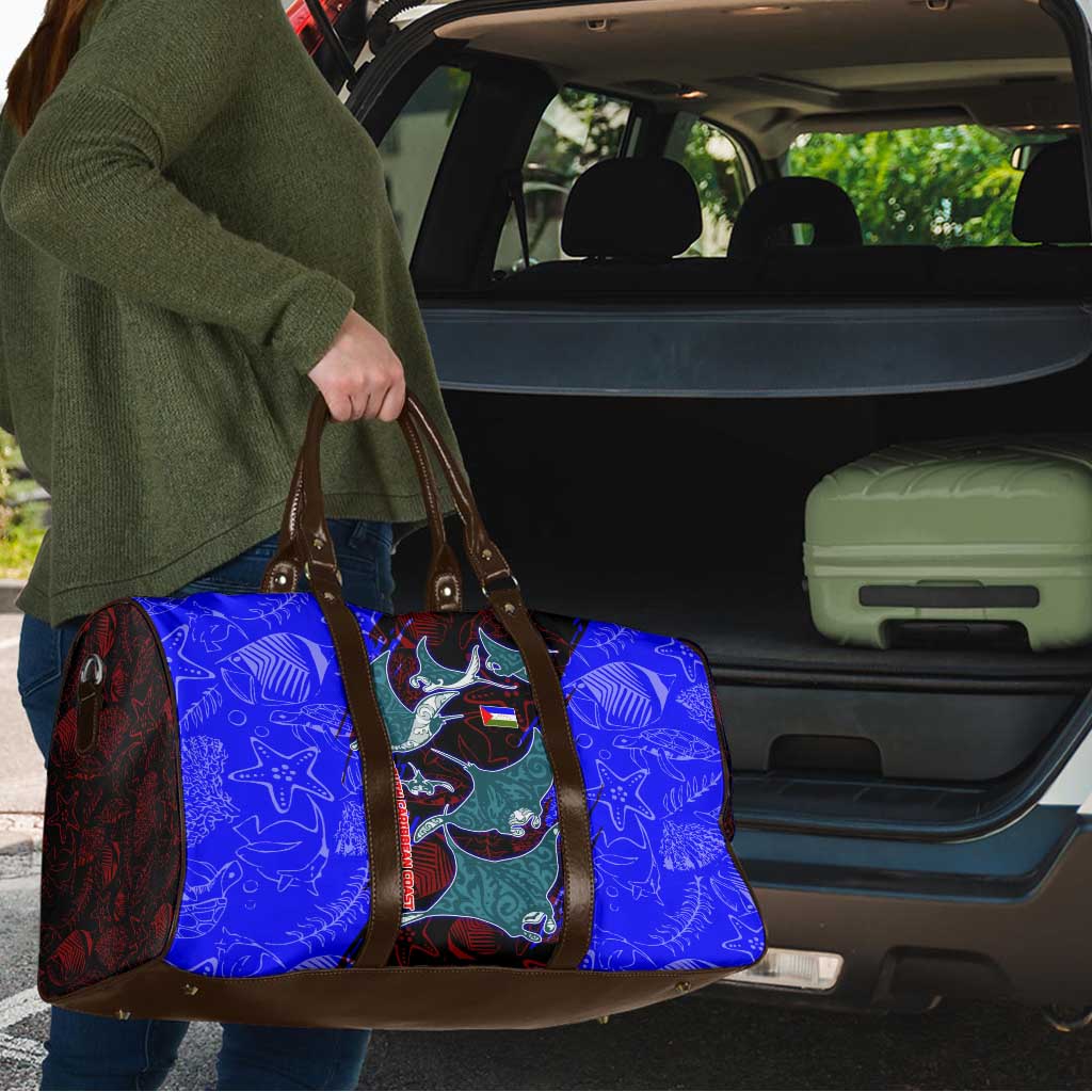 South Caribbean Coast Nicaragua Travel Bag with Manta Ray Coral Reef and Dive into the Spirit Design - Wonder Print Shop