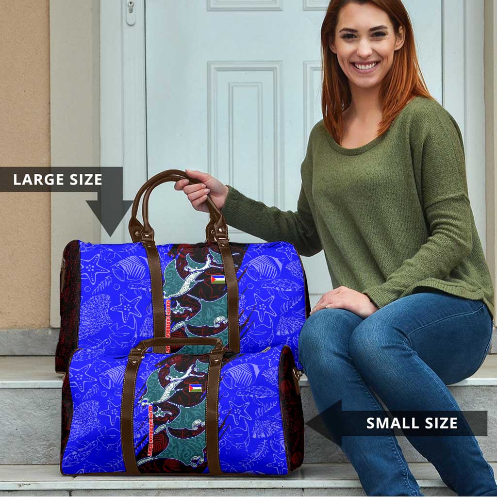 South Caribbean Coast Nicaragua Travel Bag with Manta Ray Coral Reef and Dive into the Spirit Design - Wonder Print Shop
