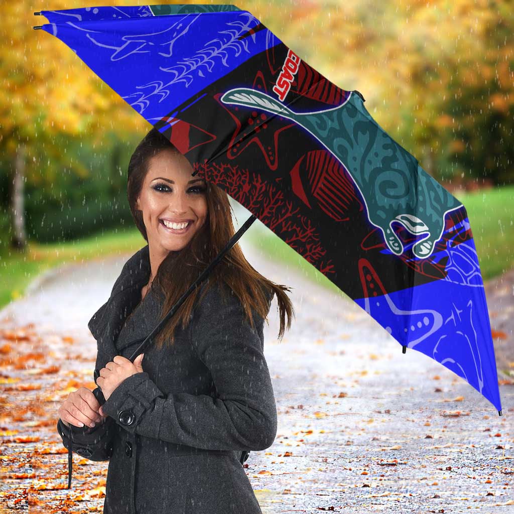 South Caribbean Coast Nicaragua Umbrella with Manta Ray Coral Reef and Dive into the Spirit Design - Wonder Print Shop