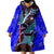 South Caribbean Coast Nicaragua Wearable Blanket Hoodie with Manta Ray Coral Reef and Dive into the Spirit Design - Wonder Print Shop