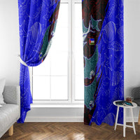South Caribbean Coast Nicaragua Window Curtain with Manta Ray Coral Reef and Dive into the Spirit Design - Wonder Print Shop