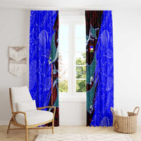 South Caribbean Coast Nicaragua Window Curtain with Manta Ray Coral Reef and Dive into the Spirit Design - Wonder Print Shop