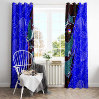 South Caribbean Coast Nicaragua Window Curtain with Manta Ray Coral Reef and Dive into the Spirit Design - Wonder Print Shop