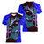 South Caribbean Coast Nicaragua Women V-Neck T-Shirt with Manta Ray Coral Reef and Dive into the Spirit Design - Wonder Print Shop