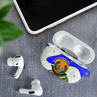 Nicaragua South Caribbean Coast AirPods Case with Regional Seal and Ocean Shell Pattern Alma Caribeña Design - Wonder Print Shop