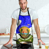 Nicaragua South Caribbean Coast Apron with Regional Seal and Ocean Shell Pattern Alma Caribeña Design - Wonder Print Shop