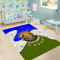 Nicaragua South Caribbean Coast Area Rug with Regional Seal and Ocean Shell Pattern Alma Caribeña Design - Wonder Print Shop