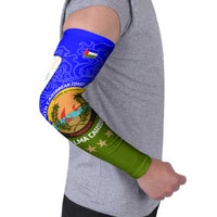 Nicaragua South Caribbean Coast Arm Sleeves with Regional Seal and Ocean Shell Pattern Alma Caribeña Design - Wonder Print Shop