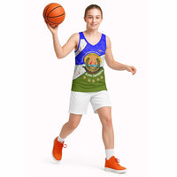 Nicaragua South Caribbean Coast Basketball Jersey with Regional Seal and Ocean Shell Pattern Alma Caribeña Design - Wonder Print Shop