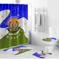 Nicaragua South Caribbean Coast Bathroom Set with Regional Seal and Ocean Shell Pattern Alma Caribeña Design - Wonder Print Shop