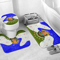 Nicaragua South Caribbean Coast Bathroom Set with Regional Seal and Ocean Shell Pattern Alma Caribeña Design - Wonder Print Shop