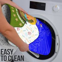 Nicaragua South Caribbean Coast Bathroom Set with Regional Seal and Ocean Shell Pattern Alma Caribeña Design - Wonder Print Shop