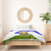 Nicaragua South Caribbean Coast Bedding Set with Regional Seal and Ocean Shell Pattern Alma Caribeña Design - Wonder Print Shop