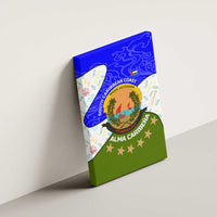 Nicaragua South Caribbean Coast Canvas Wall Art with Regional Seal and Ocean Shell Pattern Alma Caribeña Design - Wonder Print Shop