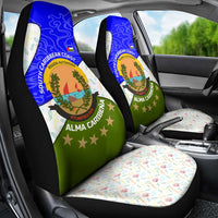 Nicaragua South Caribbean Coast Car Seat Cover with Regional Seal and Ocean Shell Pattern Alma Caribeña Design - Wonder Print Shop