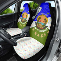 Nicaragua South Caribbean Coast Car Seat Cover with Regional Seal and Ocean Shell Pattern Alma Caribeña Design - Wonder Print Shop