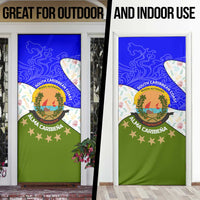 Nicaragua South Caribbean Coast Door Cover with Regional Seal and Ocean Shell Pattern Alma Caribeña Design - Wonder Print Shop
