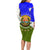 Nicaragua South Caribbean Coast Family Matching Long Sleeve Bodycon Dress and Hawaiian Shirt with Regional Seal and Ocean Shell Pattern Alma Caribeña Design - Wonder Print Shop