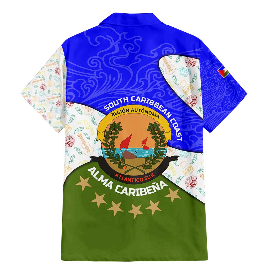 Nicaragua South Caribbean Coast Family Matching Mermaid Dress and Hawaiian Shirt with Regional Seal and Ocean Shell Pattern Alma Caribeña Design - Wonder Print Shop