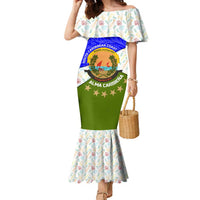 Nicaragua South Caribbean Coast Family Matching Mermaid Dress and Hawaiian Shirt with Regional Seal and Ocean Shell Pattern Alma Caribeña Design - Wonder Print Shop